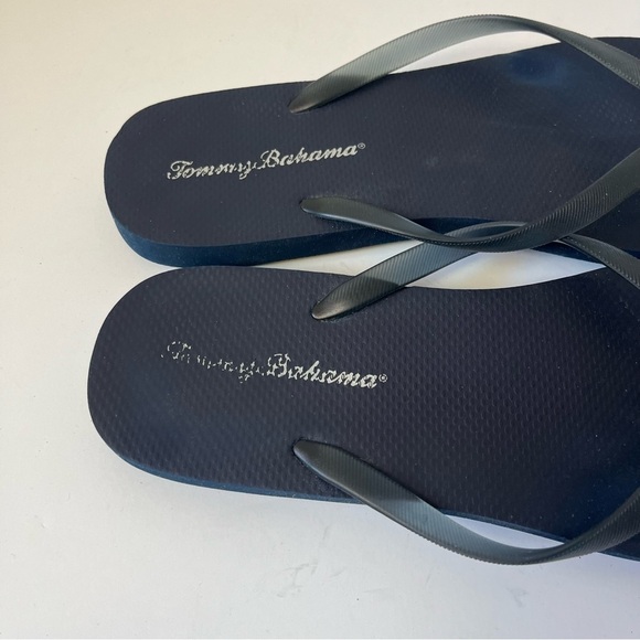 Tommy Bahama Navy Seashell Jewel Flip Flops Sandals 11/12 - Picture 4 of 7